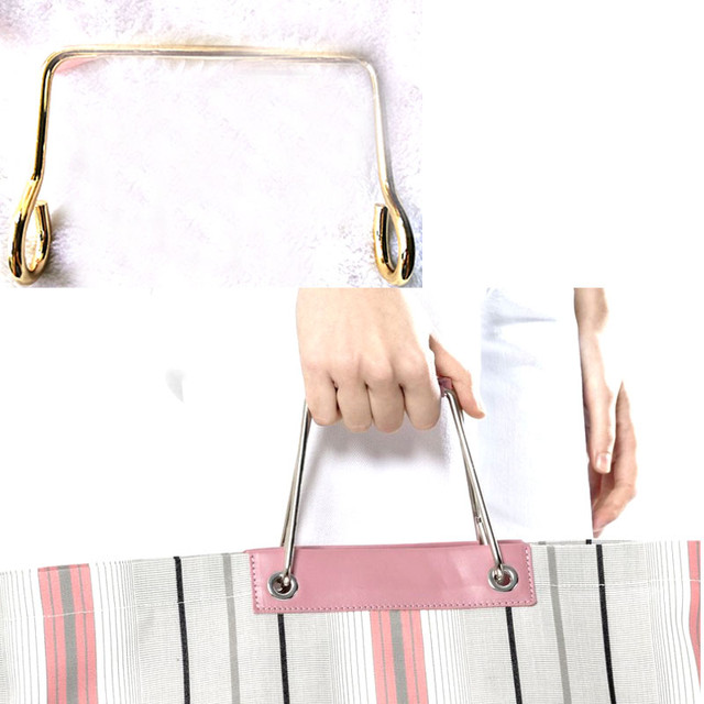 Golden Purse Handle Bag Handle Rectangle Handbag Handle bag frame